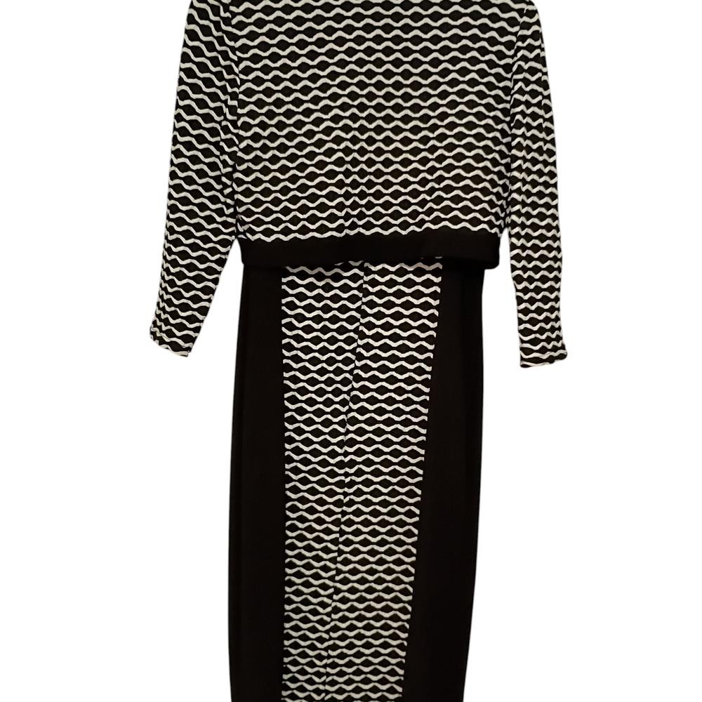 R&M Richards Women's Elegant Black And White Dres… - image 3